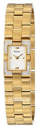 Bulova Diamond Biały/Stal w odcieniu złota 98R64