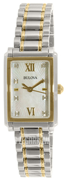 Bulova Diamond Srebrny/Stal w odcieniu złota 98S144