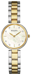 Bulova Diamond Biały/Stal w odcieniu złota Ø27 mm 98S146