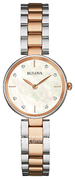 Bulova Diamond Biały/Stal w kolorze różowego złota Ø27 mm 98S147