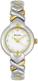 Bulova Biały/Stal w odcieniu złota Ø20 mm 98T23