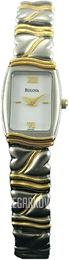 Bulova Biały/Stal w odcieniu złota 98T26