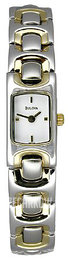 Bulova Dress Biały/Stal w odcieniu złota 98T54