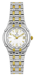 Bulova Dress Biały/Stal w odcieniu złota Ø27 mm 98U26
