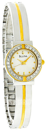 Bulova Crystal Biały/Stal w odcieniu złota Ø20.6 mm 98X000