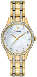 Bulova Crystal Biały/Stal w odcieniu złota Ø32 mm 98X119