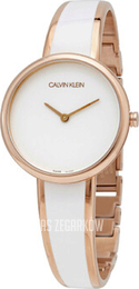 Calvin Klein Biały/Stal w kolorze różowego złota Ø30 mm K4E2N616