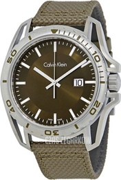 Calvin Klein Earth Zielony/Skóra Ø44 mm K5Y31XWL