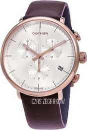 Calvin Klein Srebrny/Skóra Ø43 mm K8M276G6