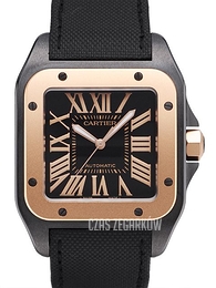 Cartier Santos Santos 100 Czarny/Tkanina 51.1x42.6 mm W2020009