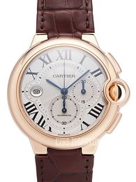 Cartier Ballon Bleu Srebrny/Skóra Ø47.1 mm W6920009