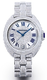 Cartier Cle de Cartier Srebrny/18 karatowe białe złoto Ø31 mm HPI00980