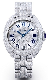 Cartier Cle de Cartier Srebrny/18 karatowe białe złoto Ø35 mm HPI00981