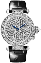 Cartier Pasha De Cartier Srebrny/Skóra Ø35 mm HPI01450