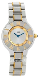 Cartier 21 Must Srebrny/Stal Ø28 mm W10073R6