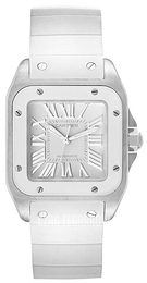 Cartier Santos Santos 100 Srebrny/Stal 32x32 mm W20129U2