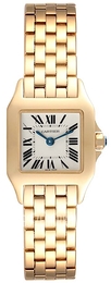 Cartier Santos Demoiselle Small Srebrny/18 karatowe żółte złoto 20x20 mm W25063X9