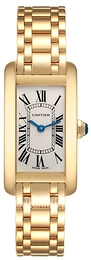 Cartier Tank Americaine Small Srebrny/18 karatowe żółte złoto 34.8x19 mm W26015K2