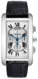 Cartier Tank Americaine Srebrny/Skóra W2609456