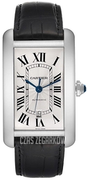 Cartier Tank Americaine X-Large Srebrny/Skóra 31.4x52 mm W2609956