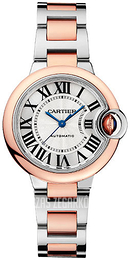 Cartier Ballon Bleu De Cartier Srebrny/18 karatowe różowe złoto Ø33 mm W2BB0032