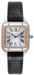 Cartier Santos Dumont Srebrny/Skóra W2SA0012