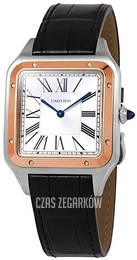 Cartier Santos Dumont Srebrny/Skóra W2SA0017