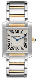 Cartier Tank Francaise Srebrny/18 karatowe żółte złoto W2TA0003