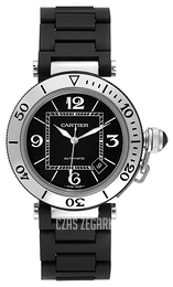 Cartier Pasha Seatimer Czarny/Stal Ø40.5 mm W31077U2