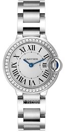 Cartier Ballon Blue Srebrny/Stal Ø28 mm W4BB0015