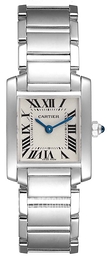 Cartier Tank Francaise Srebrny/18 karatowe białe złoto 25x20 mm W50012S3