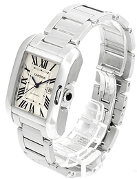 Cartier Tank Anglaise Srebrny/18 karatowe białe złoto W5310024
