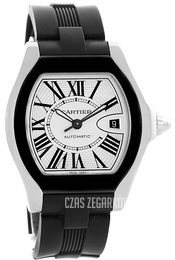Cartier Roadster Srebrny/Guma 45.9x45.6 mm W6206018