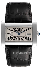 Cartier Tank Divan Srebrny/Skóra 38x30 mm W6300755
