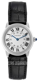 Cartier Ronde Solo Srebrny/Skóra Ø29.5 mm W6700155