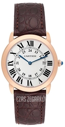 Cartier Ronde Srebrny/Skóra Ø36 mm W6701008