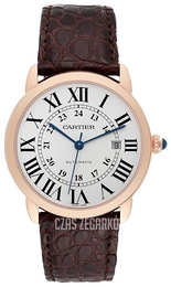 Cartier Ronde Srebrny/Skóra Ø42 mm W6701009