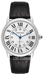 Cartier Ronde Srebrny/Skóra Ø42 mm W6701010