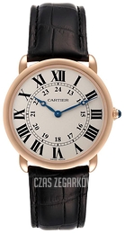 Cartier Ronde LC Srebrny/Skóra Ø36 mm W6800251