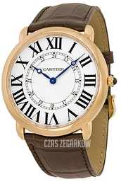 Cartier Ronde Srebrny/Skóra Ø42 mm W6801004
