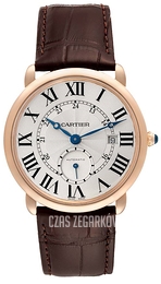 Cartier Ronde Srebrny/Skóra Ø40 mm W6801005