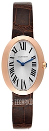 Cartier Baignoire Srebrny/Skóra 31.6x24.5 mm W8000007