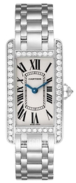 Cartier Tank Americaine Srebrny/18 karatowe białe złoto WB7073L1