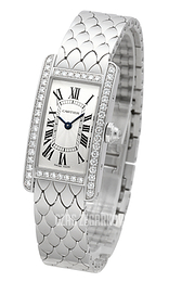 Cartier Tank Americaine Srebrny/18 karatowe białe złoto WB710009
