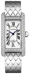 Cartier Tank Americaine Srebrny/18 karatowe białe złoto WB710011