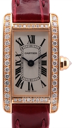 Cartier Tank Americaine Srebrny/Skóra WB710014