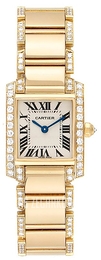Cartier Tank Francaise Srebrny/18 karatowe żółte złoto 25x20 mm WE1001RG