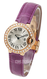 Cartier Ballon Blue Srebrny/Skóra Ø29 mm WE900251