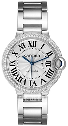 Cartier Ballon Blue Srebrny/18 karatowe białe złoto Ø36.2 mm WE9006Z3