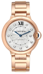 Cartier Ballon Blue Srebrny/18 karatowe różowe złoto Ø36.2 mm WE902026